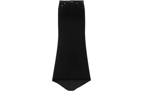 SAINT LAURENT Button Detailed Velvet Skirt