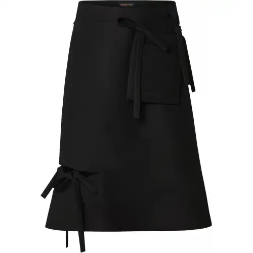 LOUIS VUITTON Casual Long Skirt Women's Black