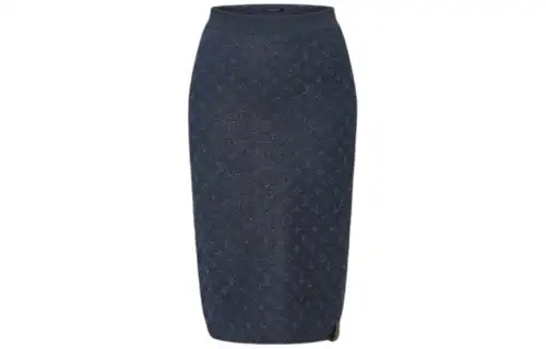 LOUIS VUITTON Glitter Monogram Knit Skirt