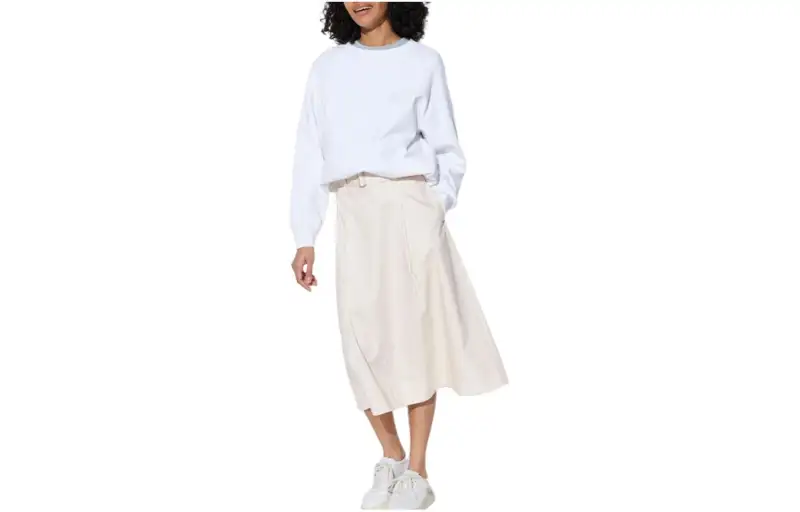 UNIQLO Casual Long Skirt Women's Light Beige