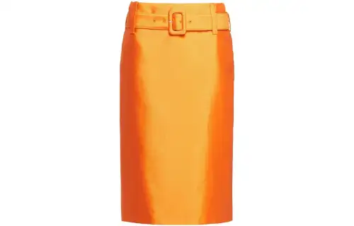 PRADA Casual Long Skirts Women's Orange Moderate Mid Length