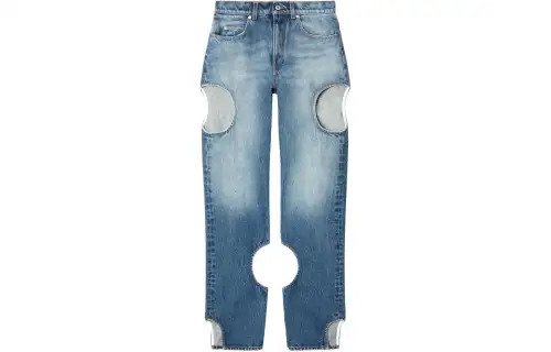 OFF-WHITE Meteor cut-out straight-leg jeans