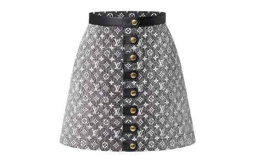 LOUIS VUITTON SS23 Casual Short Skirts Women's Gray Black