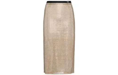 PRADA Holiday Casual Long Skirts Women's Gold Moderate Mid Length Other