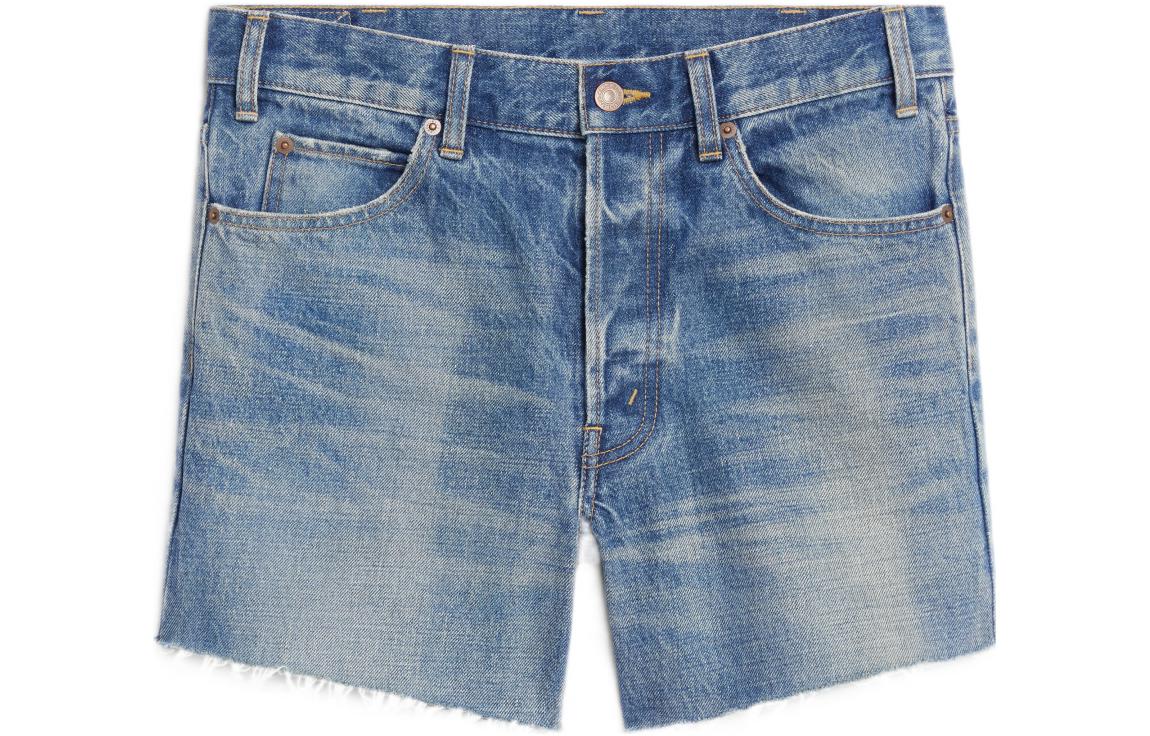 CELINE Celine, small denim skirt, blue shorts