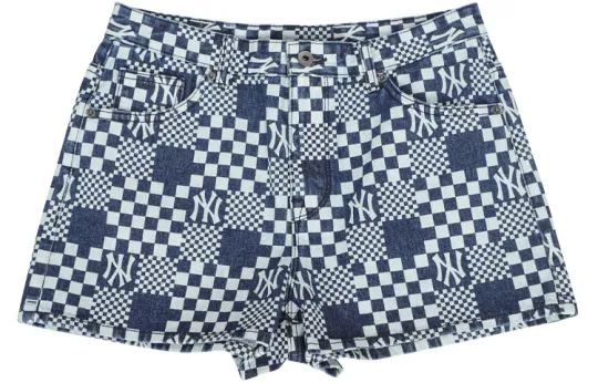 MLB Denim Shorts Women's Blue Moderate Bermuda Shorts