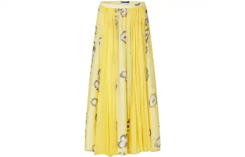 LOUIS VUITTON Casual Long Skirt Women's Yellow