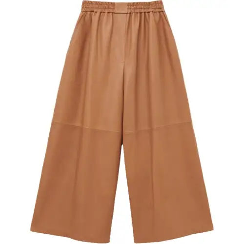LOEWE Leather Pants Women's Brown