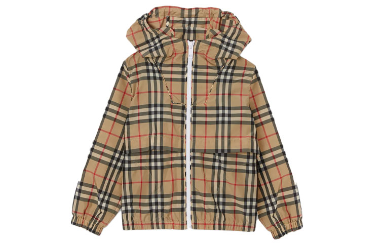 Мужская куртка Burberry в клетку (бежевая)