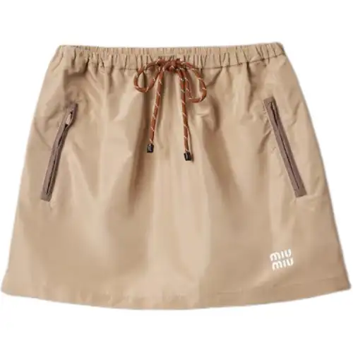 MIU MIU Casual Short Skirts Women's Khaki