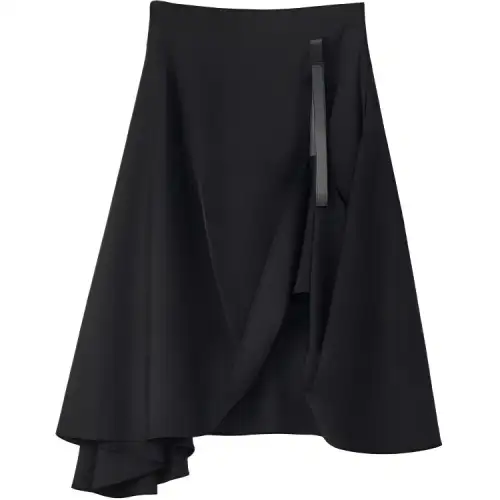 LOEWE Casual Long Skirts Women's Black Moderate Mid Length