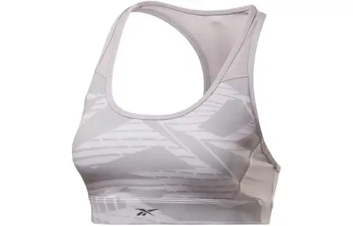 Reebok Lm Lux Racer Bra Aop Sports Underwear Women's Gravity Gray