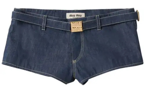MIU MIU Denim Shorts Women's Blue