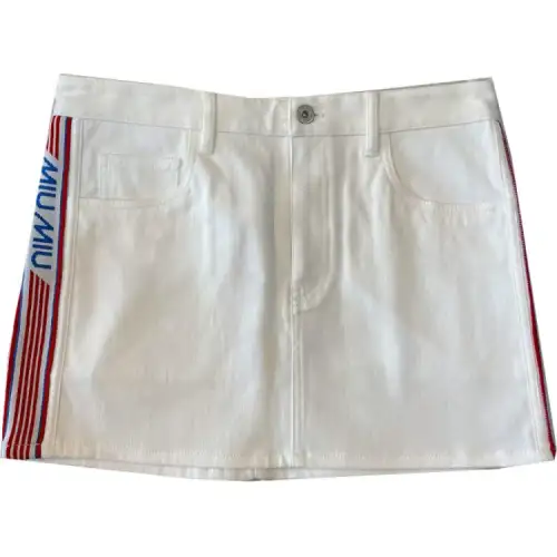 MIU MIU Casual Short Skirts Women's White