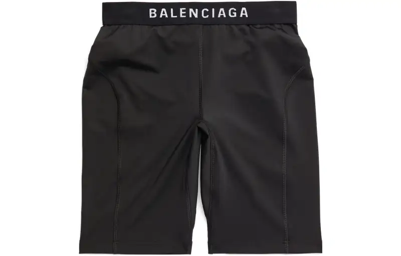 Balenciaga Athletic Cycling Shorts 'Black/White'