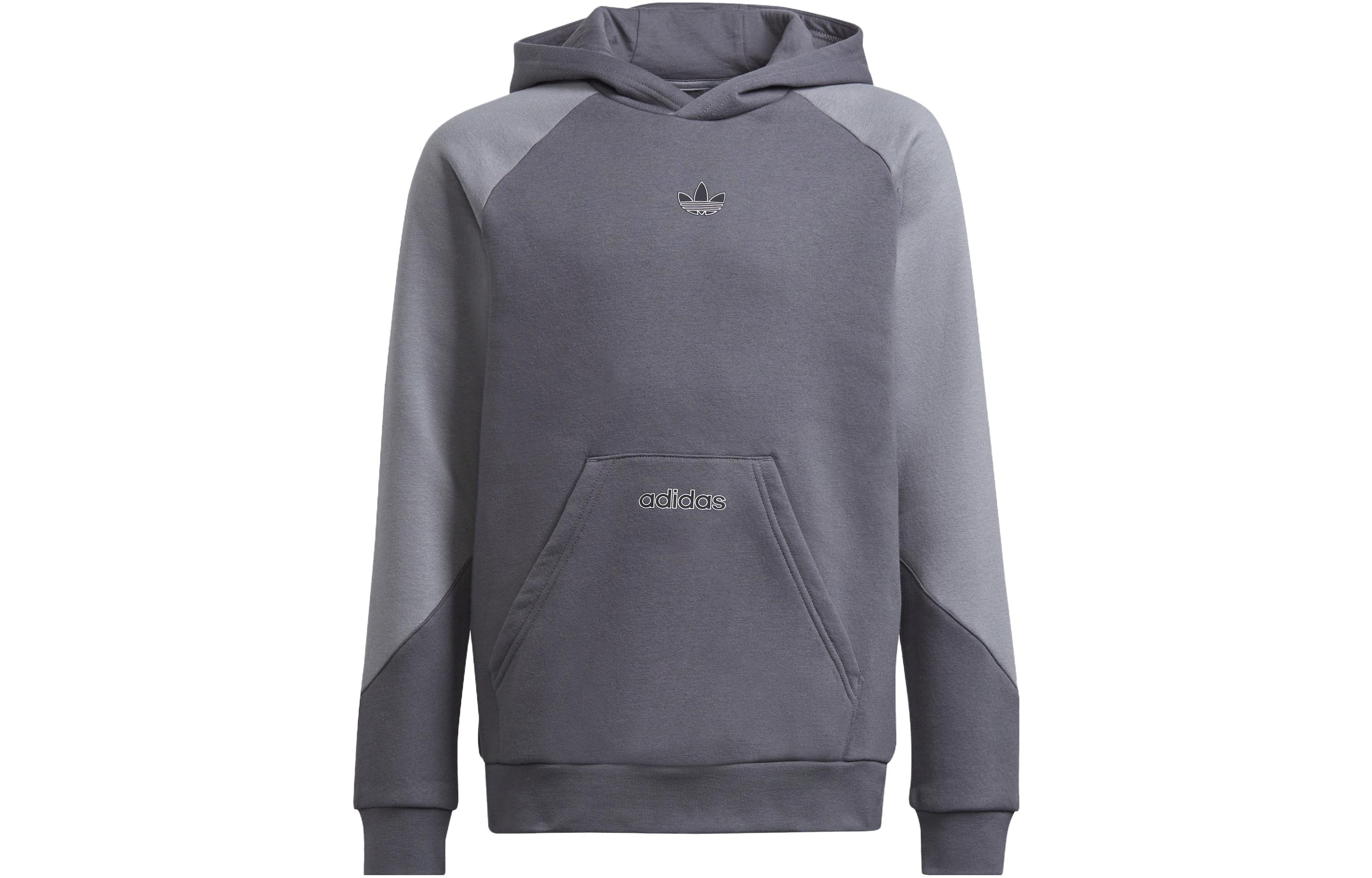 Худи adidas originals с капюшоном (серое)