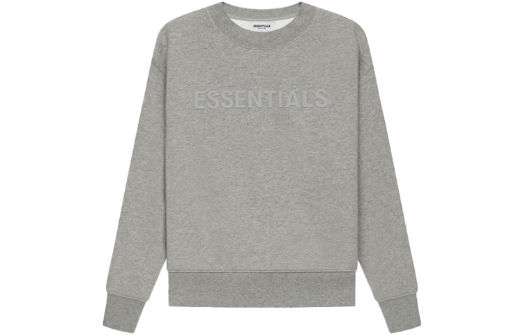Детский свитшот Fear of God Essentials SS21 Kids Pull-Over Crewneck (темно-серый)