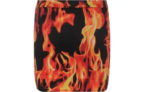 Vetements Flame Printed Mini Skirt