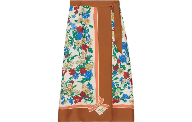 GUCCI SS23 Casual Long Skirt Women's Multicolor