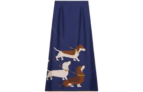 GUCCI SS23 Casual Long Skirt Women's Blue
