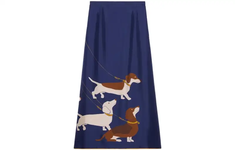 GUCCI SS23 Casual Long Skirt Women's Blue