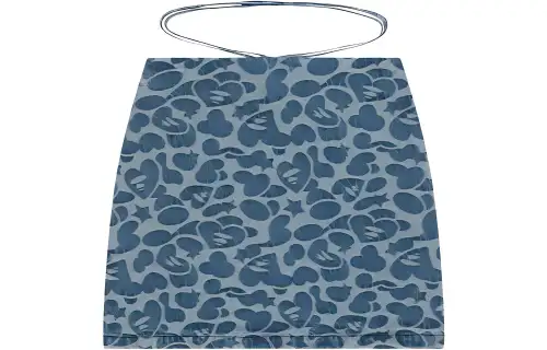 A BATHING APE Bape Denim Short Skirts Women's Blue Moderate Short Other