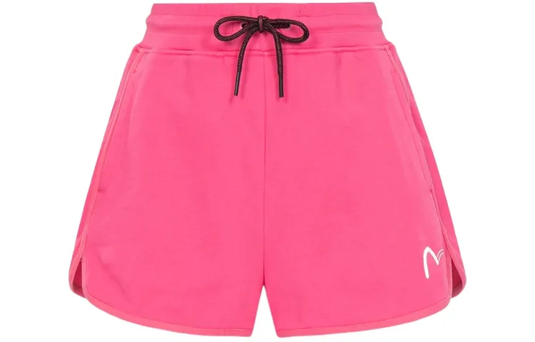 EVISU Sports Shorts Women's Peach Pink Moderate Bermuda Shorts