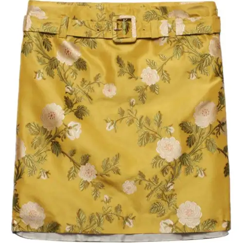 PRADA Jacquard Floral Skirt