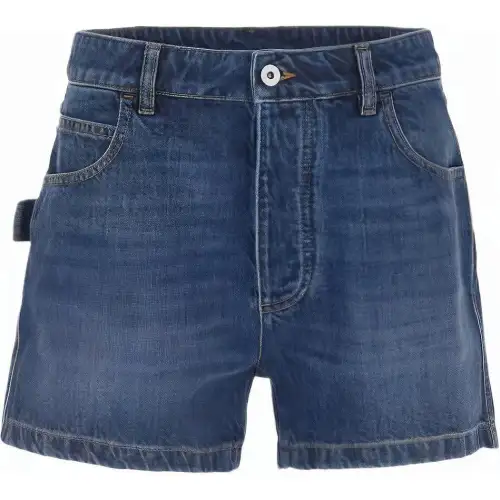Bottega Veneta Denim Shorts Women's Blue