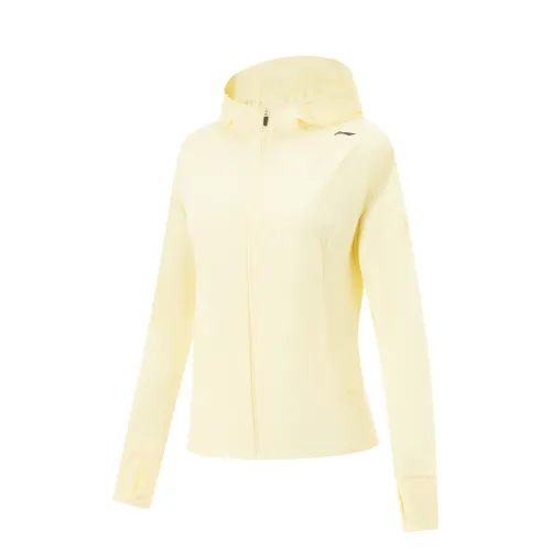 Li Ning Fitness Series Trench Coat Women's Tender Light Yellow