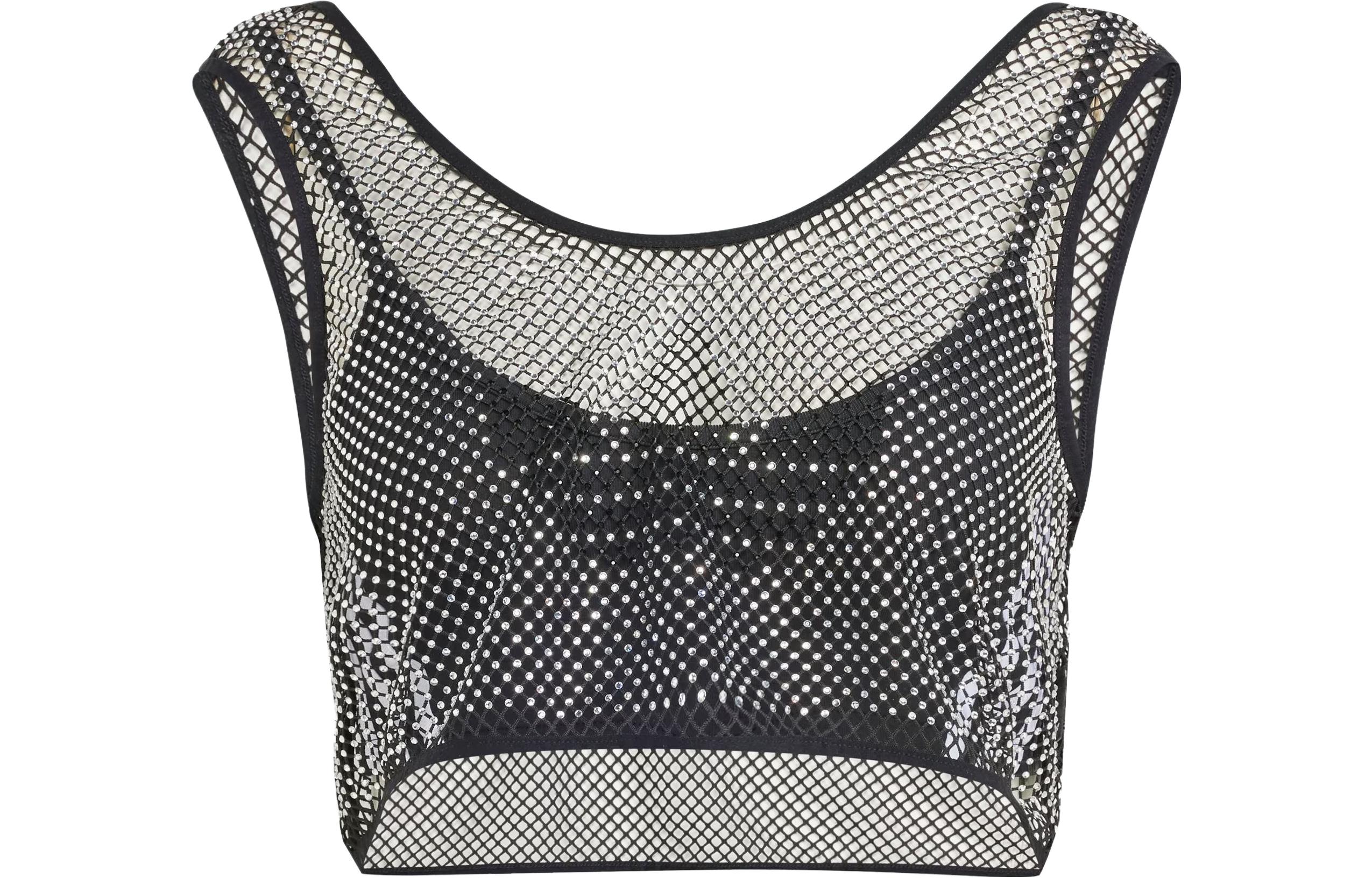 adidas originals Adilenium Rhinestone Bra Top Black