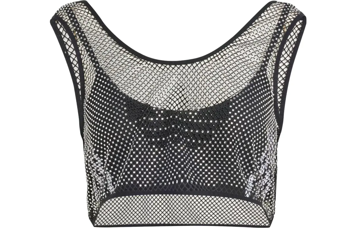 adidas originals Adilenium Rhinestone Bra Top Black