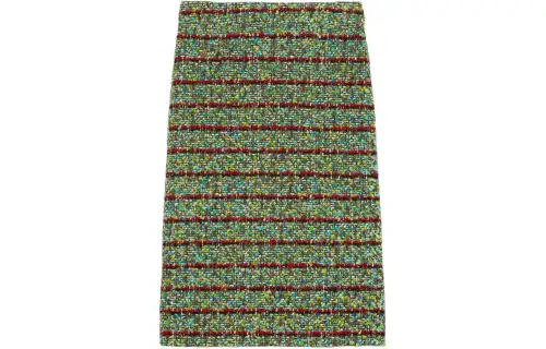 GUCCI SS24 Tweed Skirt Casual Long Skirt Women's Green