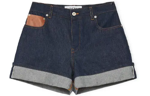 LOEWE Turn Up Shorts 'Raw Denim'