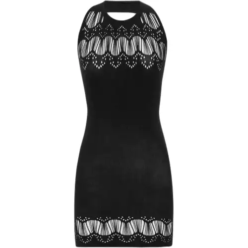 SAINT LAURENT Laser-cut Mini Dress