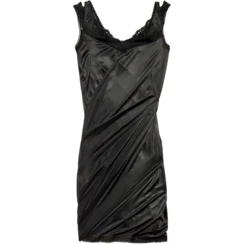 Balenciaga SS25 Slip Dress Regular Fit Women's Black