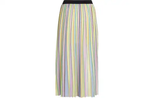 Karl Lagerfeld Pleated Striped Maxi Skirt