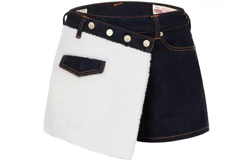 EVISU Denim Shorts Women's Denim Blue Moderate A Line