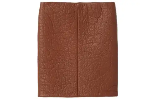 MIU MIU Leather Short Skirts Women's Brown Moderate Short Other