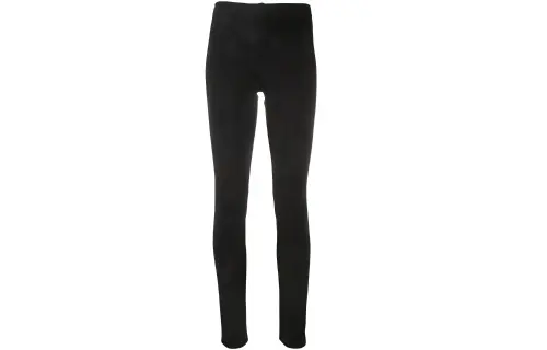 LOEWE Leather Pants Women's Black Moderate