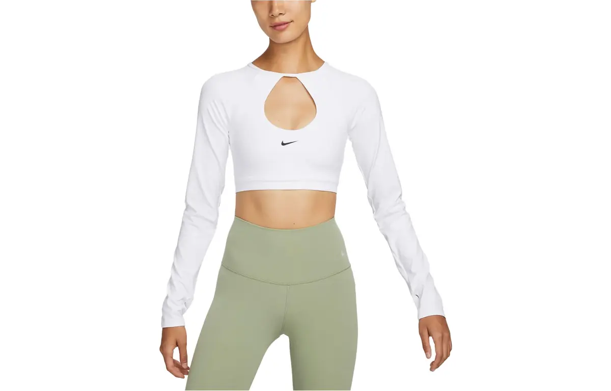 Nike Fitness Clothing Women's White Moderate Straight Fit