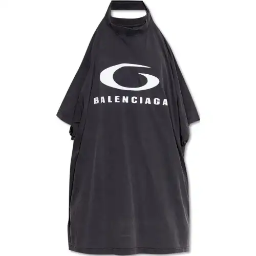 Balenciaga Pulled Halterneck T Shirt Dress