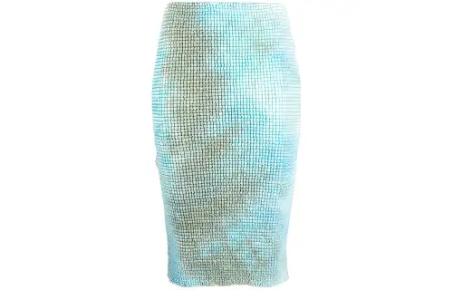 OFF WHITE Casual Long Skirts Women's Light Blue Moderate Mid Length Bodycon Skirt