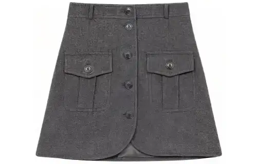【Zoomed ImageryPrevious Season】high-waist buttoned miniskirt