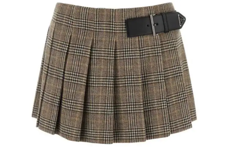 PRADA Casual Short Skirts Women's Khaki