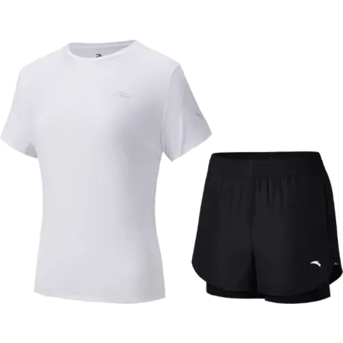 Anta Variety Training Collection Casual Suit Women's Snowflake White/Basic Black