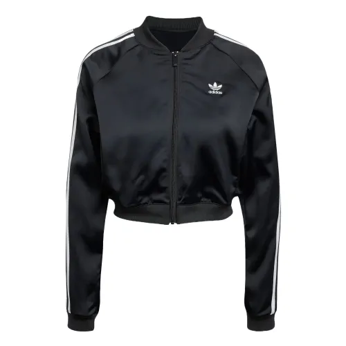 Adidas Women's Adicolor Satin Track Top Black