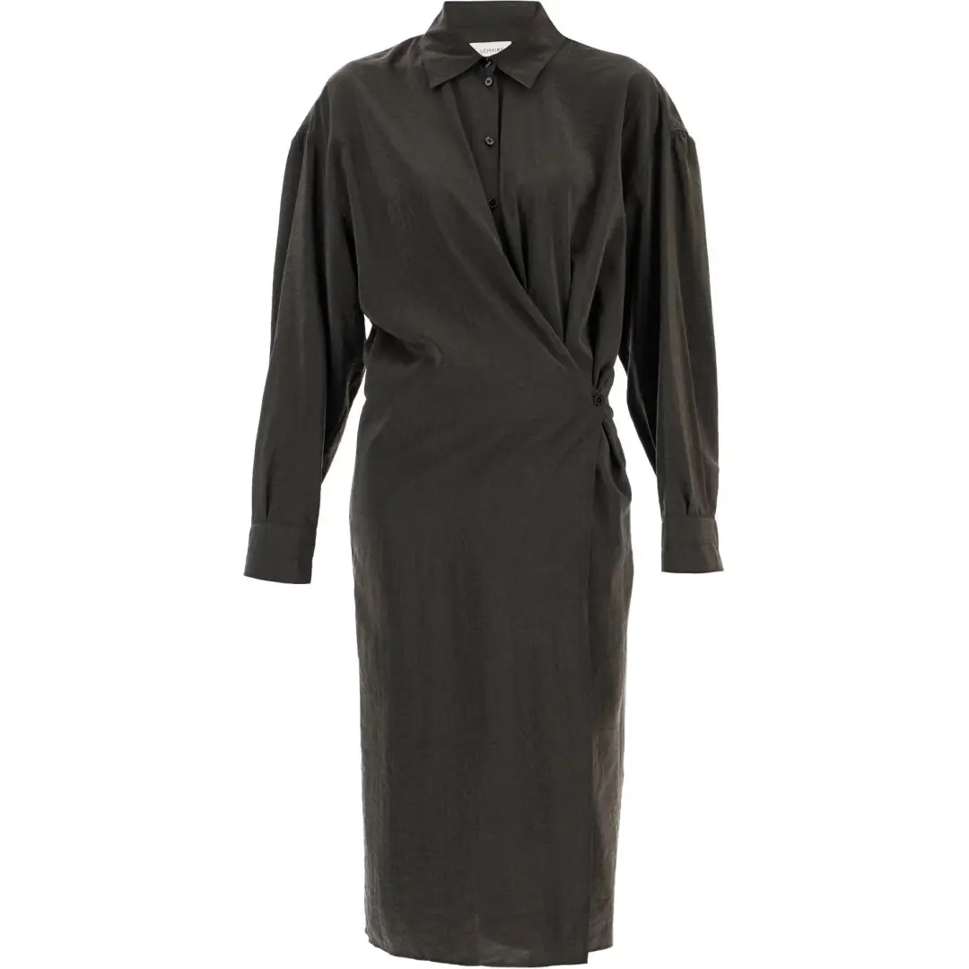 Lemaire Long Sleeved Twisted Midi Dress