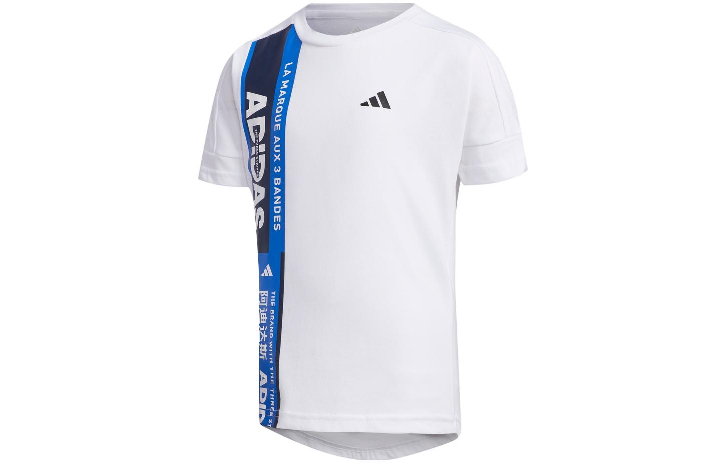Мужская футболка adidas с принтом (белая)