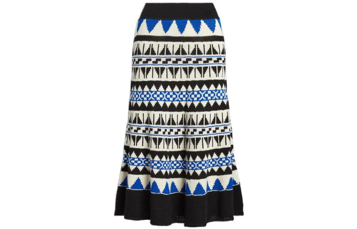 Polo Ralph Lauren FW22 Casual Long Skirt Women's Mixed Color